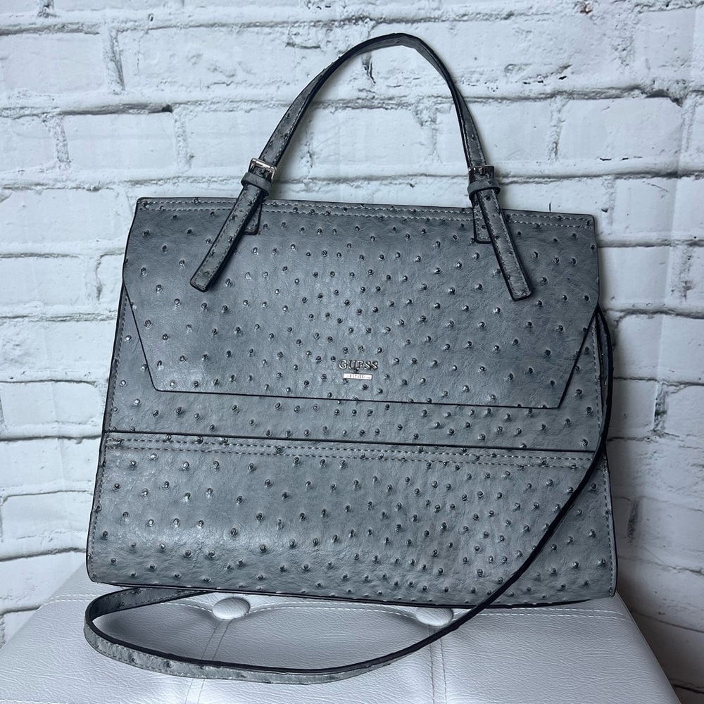 GUESS Elegant Gray Satchel Bag
